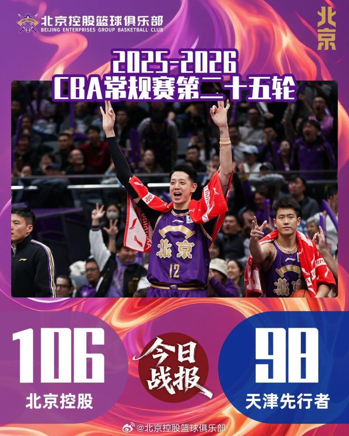 北控男篮力克天津迎主场开门红 全队协作提升助