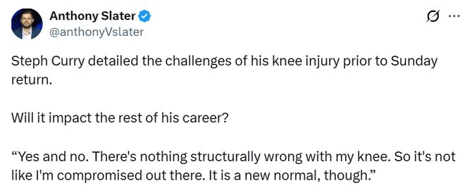 库里右膝伤势反复困扰27场复出在即